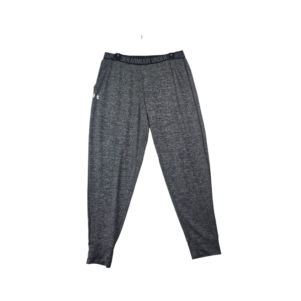 Under Armour Jogger Pants Mens Large Gray HeatGear Loose Fit Tapered Leg